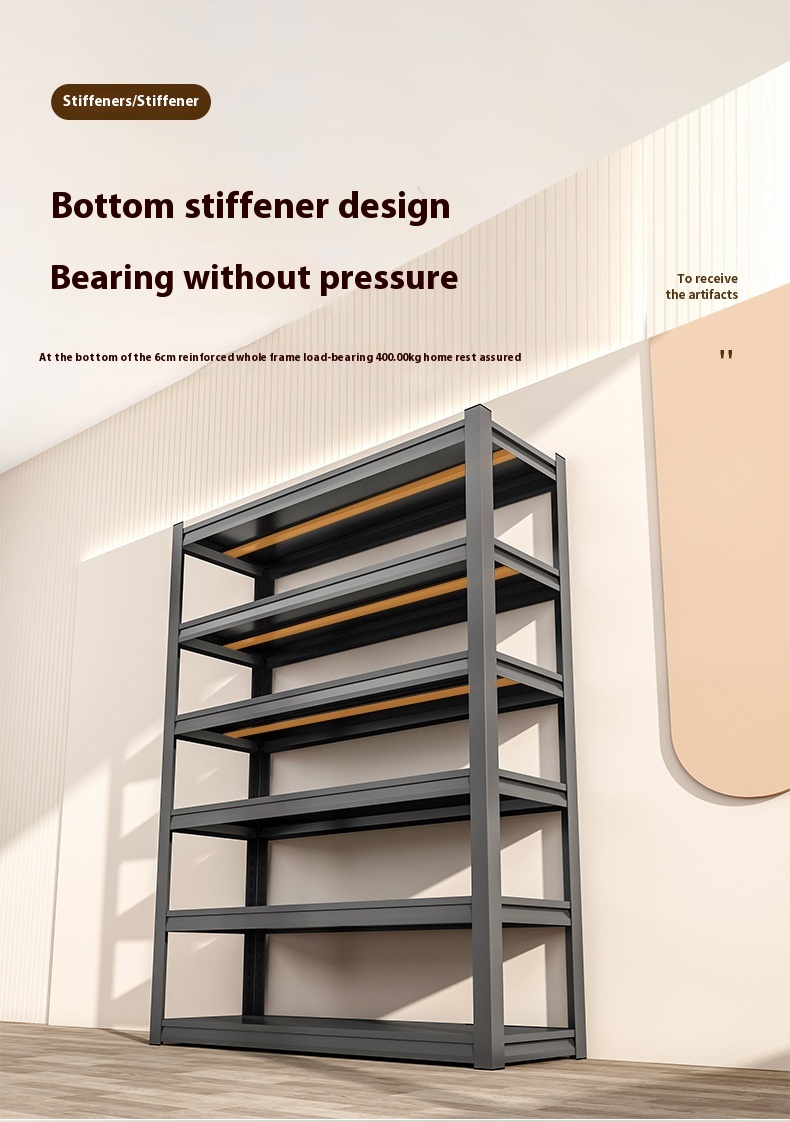 Conceal Upright Boltless Rivet Shelving Rack with 5 Layer Durable Steel Panel Corrosion Protection