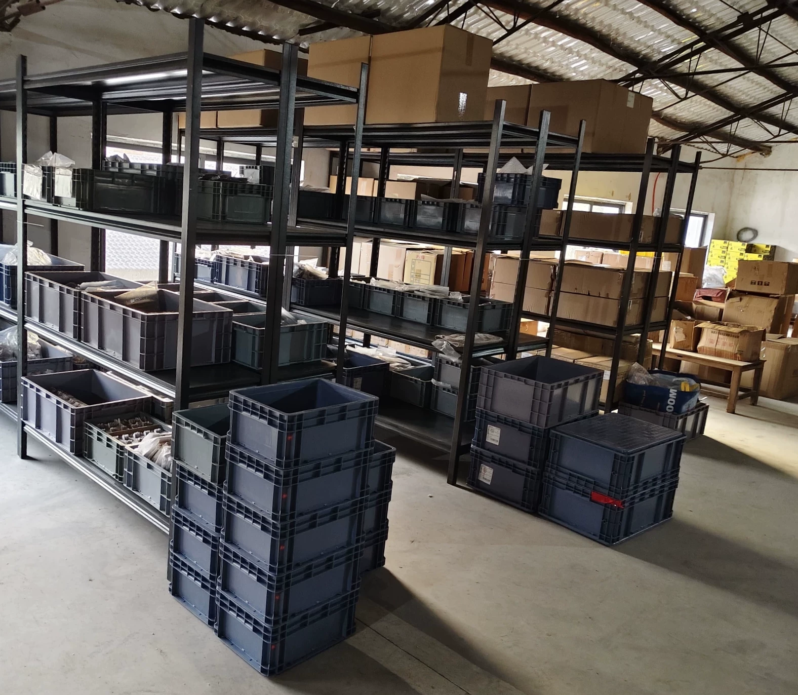 Steel 5-Layer Durable Inner Rivet Connection Shelving Unit for Basement & Workshop No Tools Required Assembly