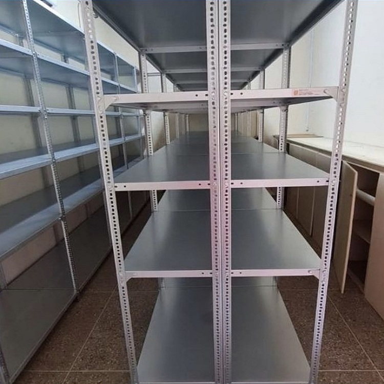 Angle Steel Shelving 5 Layer Corrosion Protection Powder Coated Steel Storage Rack with 100kgs+ Capacity for Warehouse Stacking