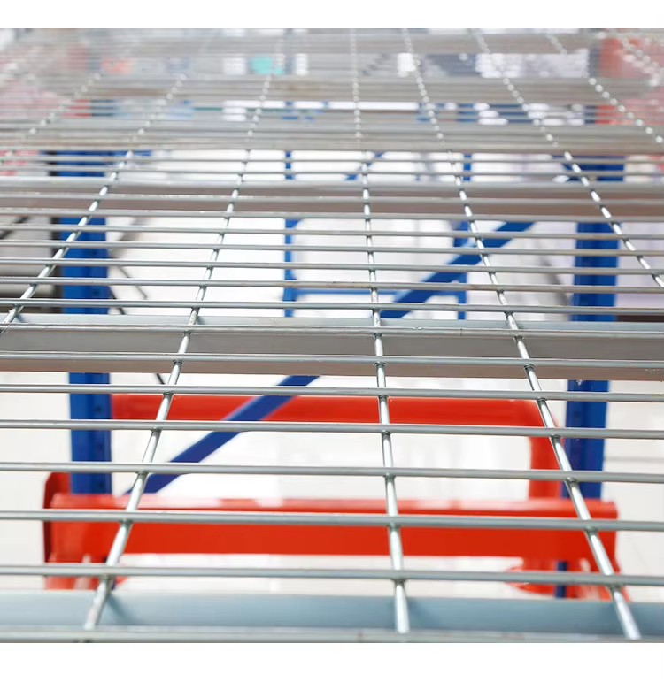 Alirack Multi-Level Good Quality Powder Coated Galvanized Corrosion Protection Warehouse Storage Flared Wire Mesh Decking
