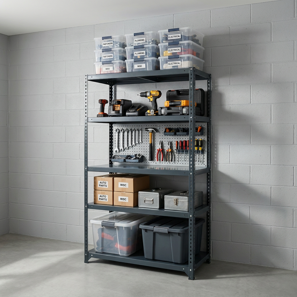 Warehouse Slotted Angle Steel Shelving 5 Durable Anti-Rust Moisture Proof Light Duty Adjustable Cold Rolled Steel Reinforced
