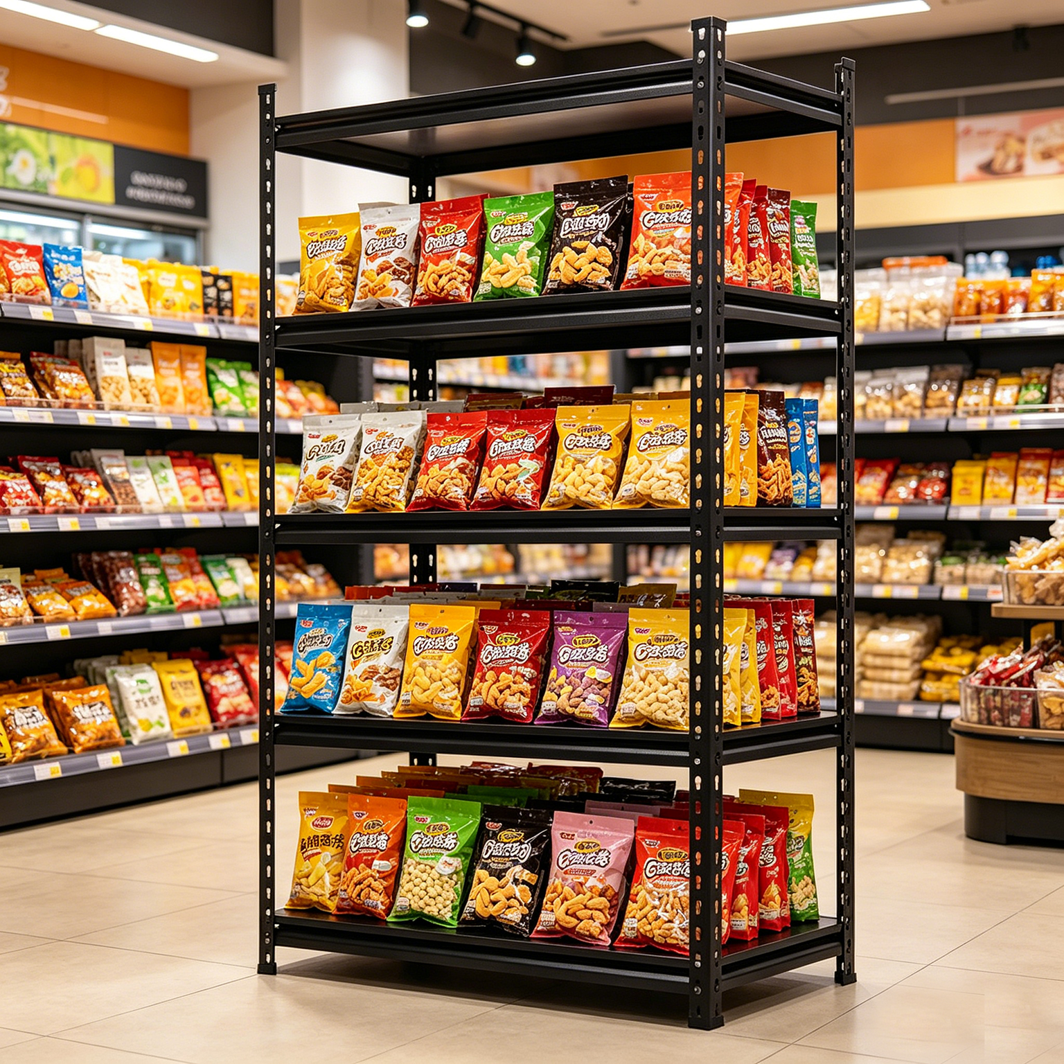 Budget-Friendly Durable Light Duty 5-Layer Boltless Rivet Shelving Adjustable Steel Storage Shelf for Warehouse & Office