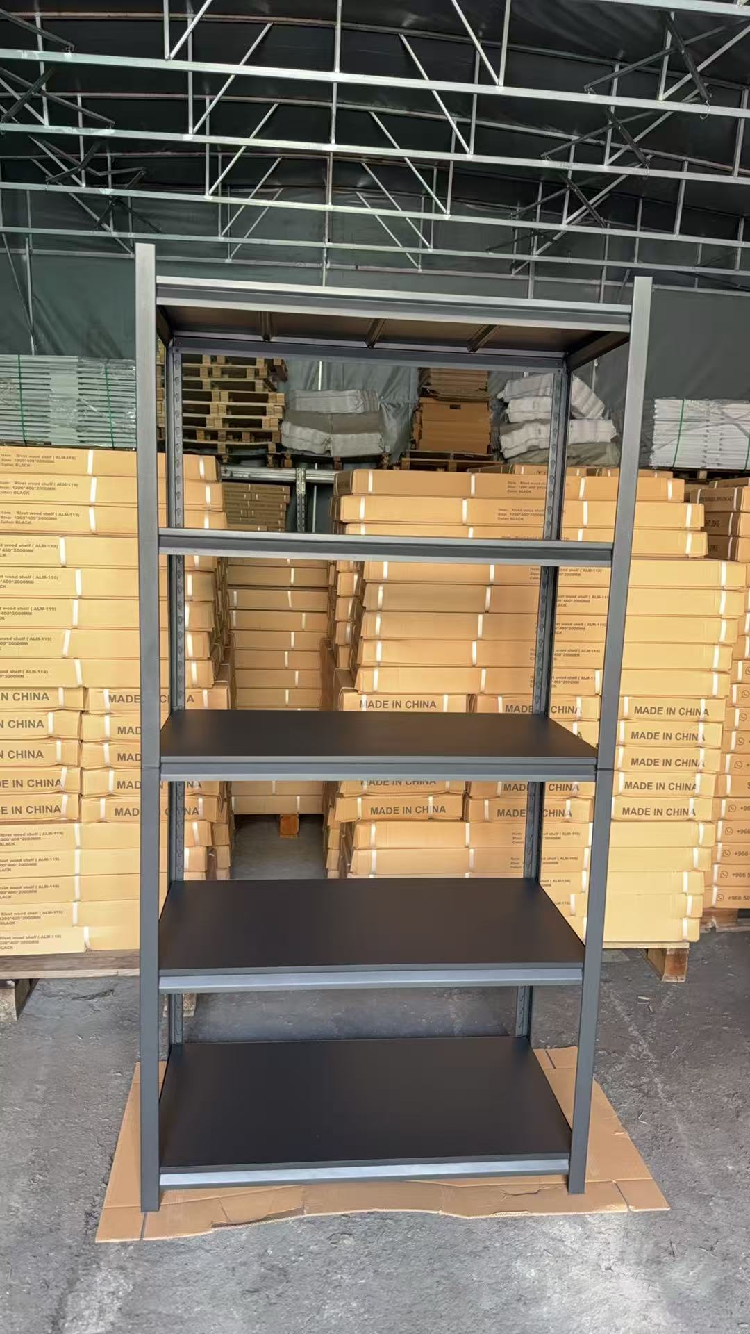High Load 5 Layer Durable Corrosion Protection Inner Rivet Boltless Steel Shelving Storage Rack