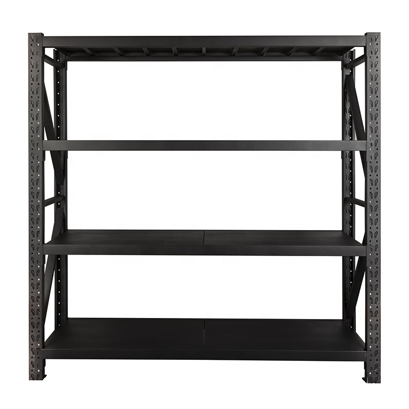 Multi-Level Steel Storage Rack Corrosion Protection Electrostatic Powder Coating 200-500kg Capacity Screw Assembly for Garage