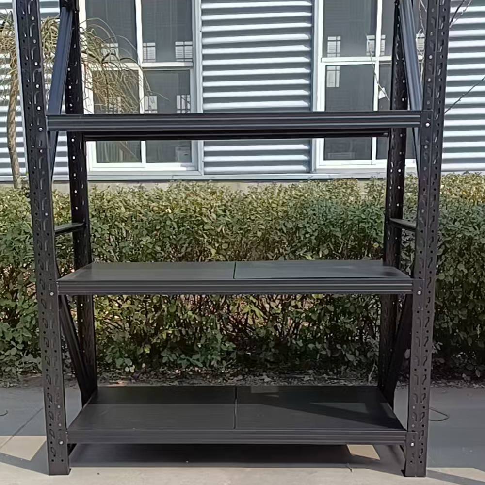 Steel Multi-Level Storage Shelves Warehouse Shelving with Corrosion Protection and Space Saving 200/300kg Loading Capacity