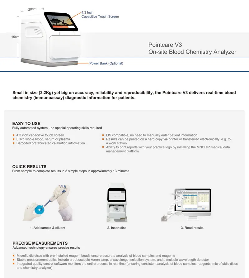 Veterinary Blood Chemistry Analyzer View 1