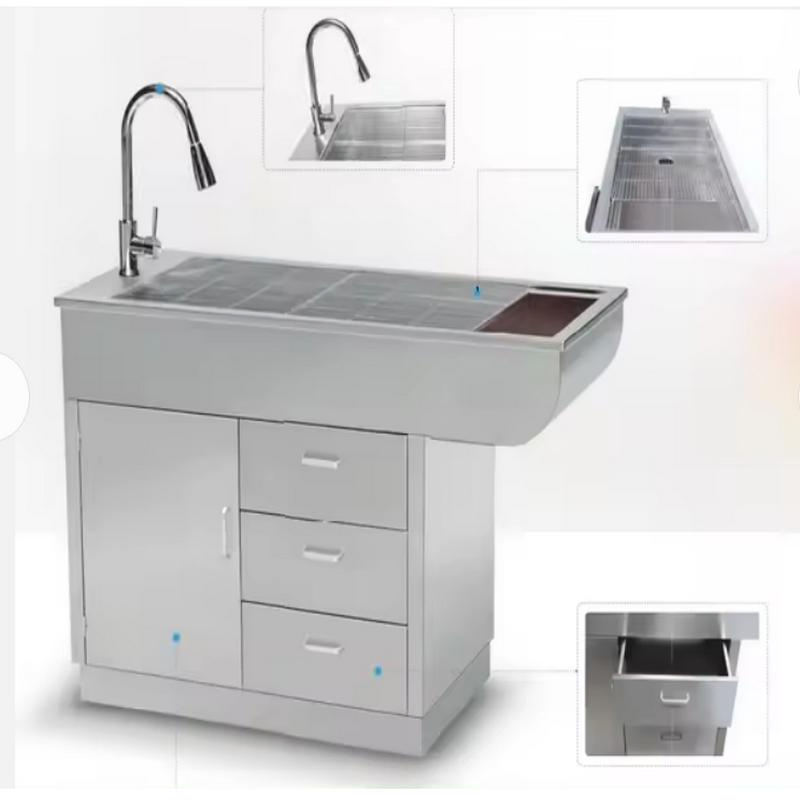 Pet Veterinary Stainless Steel Animal Disposal Dog Grooming Operating Surgical Table