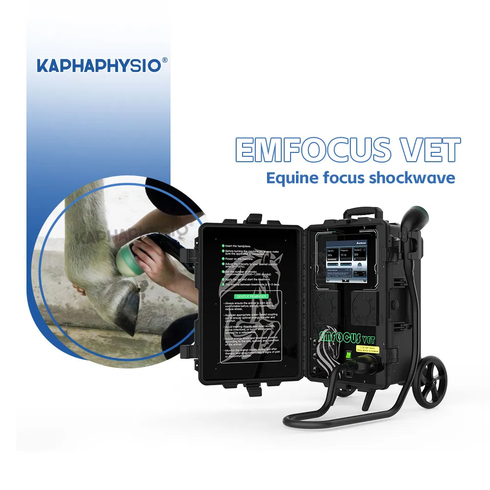 Kaphaphysio Veterinary Shockwave Therapy Equipment Emfocus Vet for Horse Pain Relief Rehabilitation