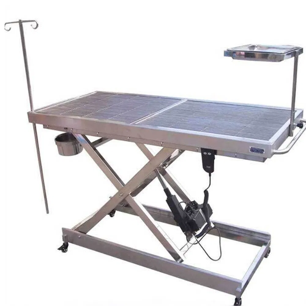 Professional Tilt Adjustable Stainless Steel Veterinary or Surgical Table for Animal Hospital