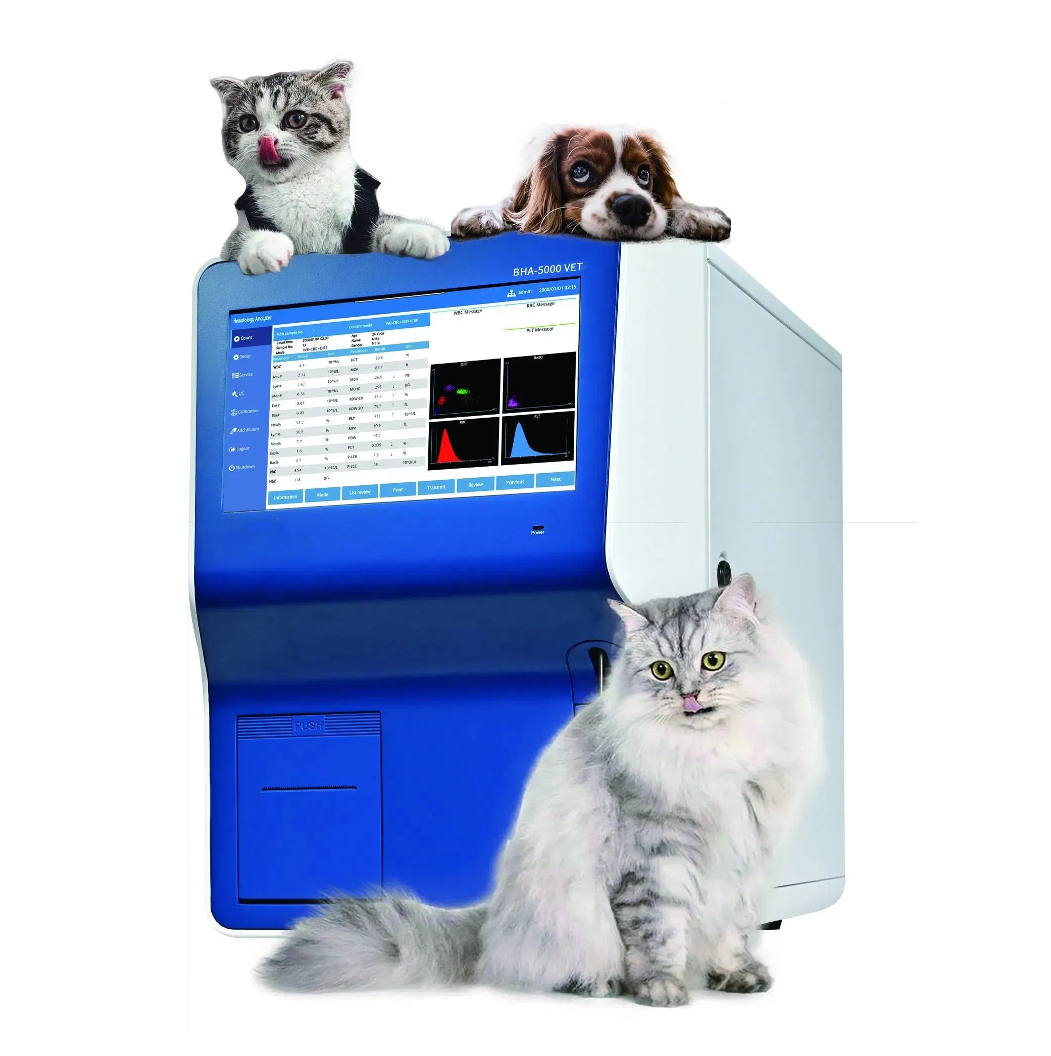 Multi-Function Fully Automated Hematology Analyzer Veterinary Medical Equipment Chemical Blood Tester
