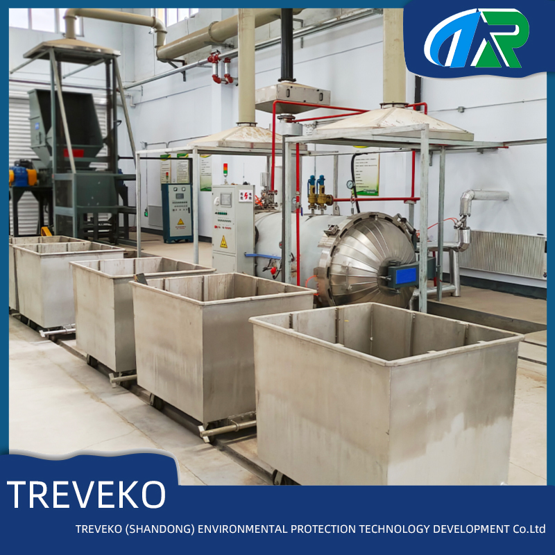 Horizontal High-Temperature Steam Sterilization Equipment for Processing Veterinary Sharps and Biological Waste