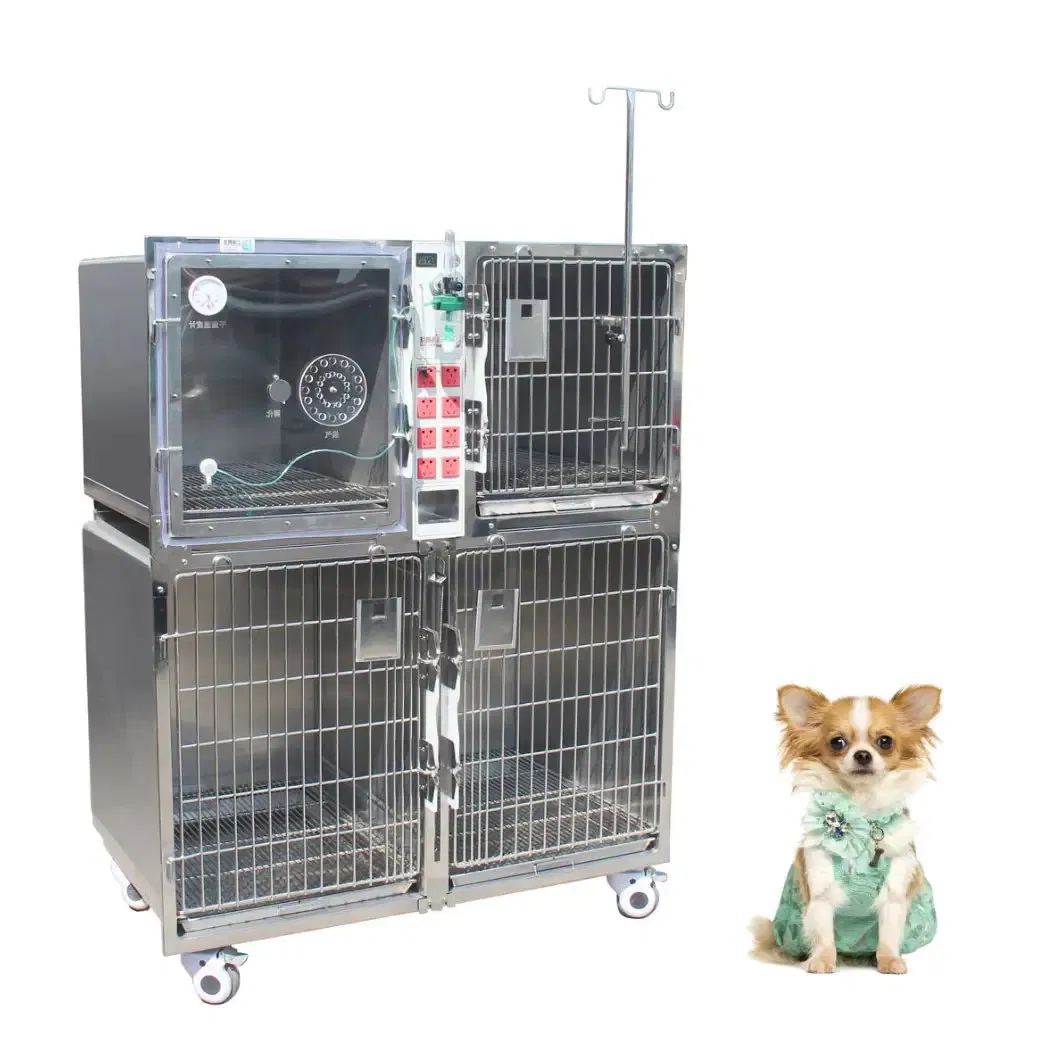 Hot Sale Veterinary ICU Cage Pet Cage Stainless Steel for Dog Cat Vet Use