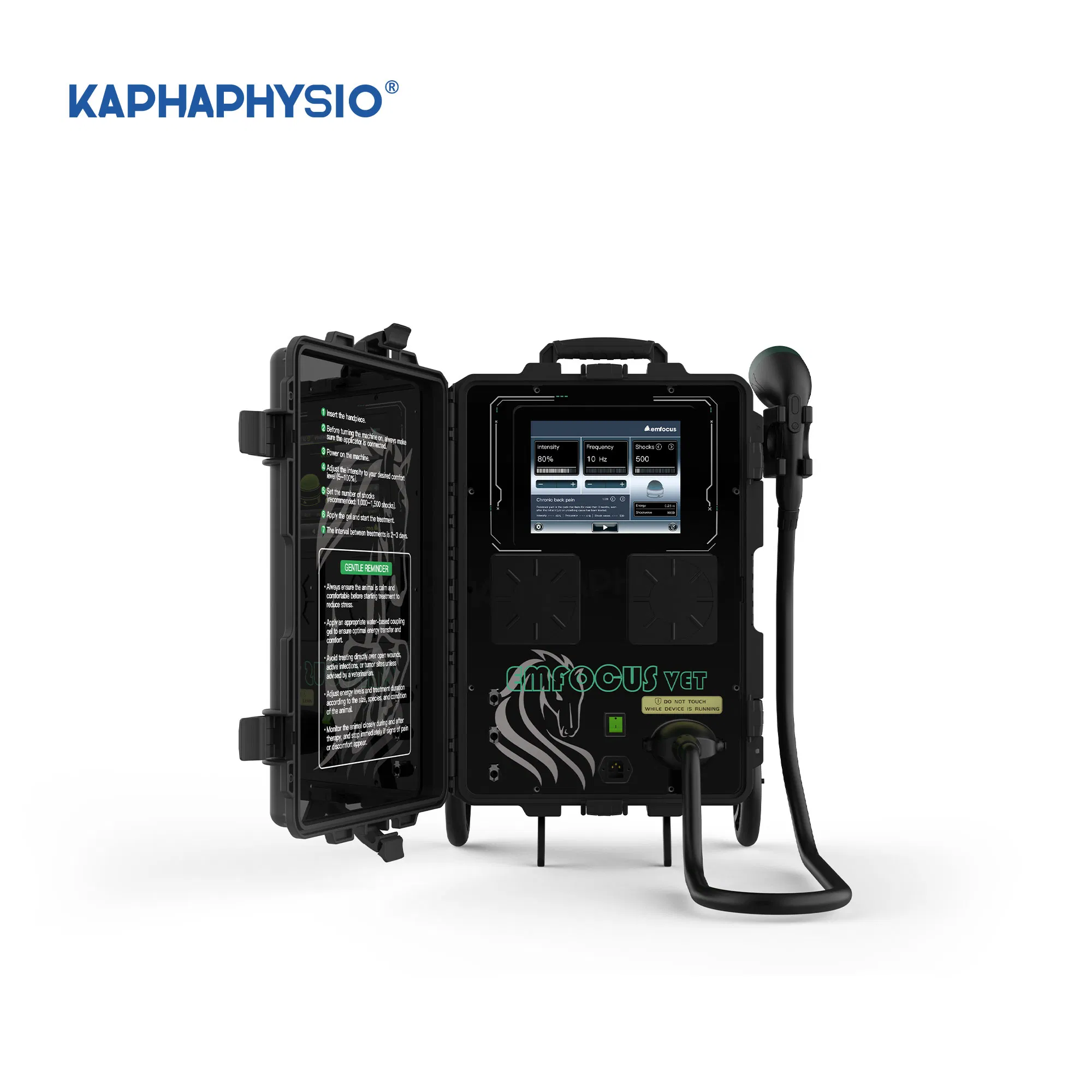 Kaphaphysio Veterinary Shockwave Therapy Equipment Emfocus Vet for Horse Pain Relief Rehabilitation