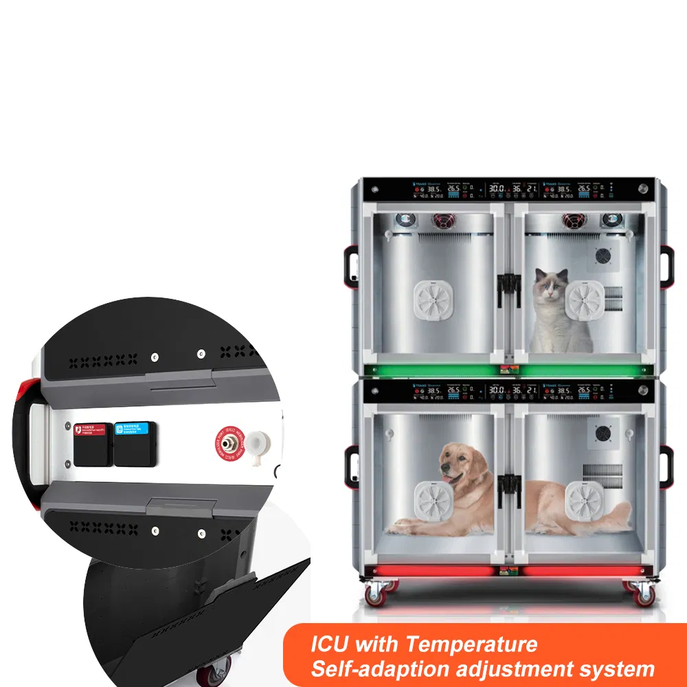 Professional High Quality Veterinary Equipment Pet ICU Cages with Oxygen