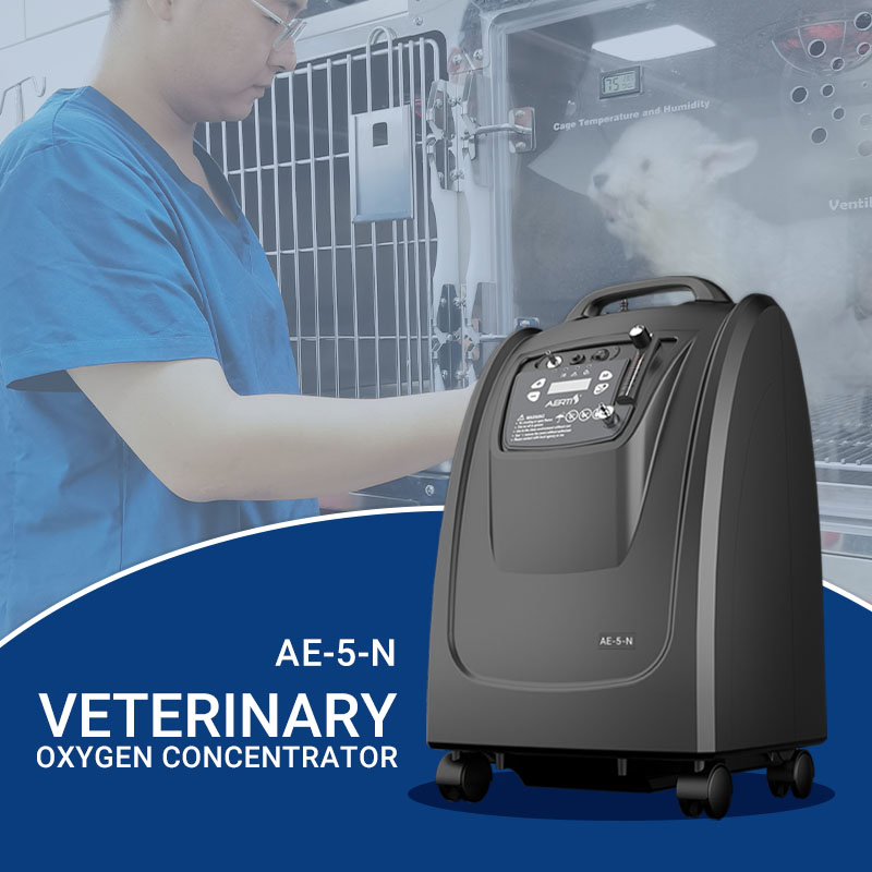 Aerti Veterinary Respiratory Therapy Concentrator Quiet 5L Oxygen Equipment for Animal