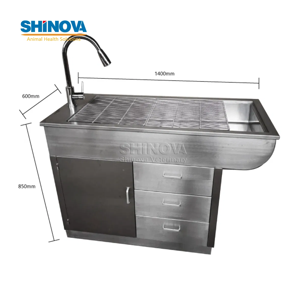 Veterinary Vet Pet Dog Surgical Disposal Instrument Table Stainless Steel Tub Table (TW-1)