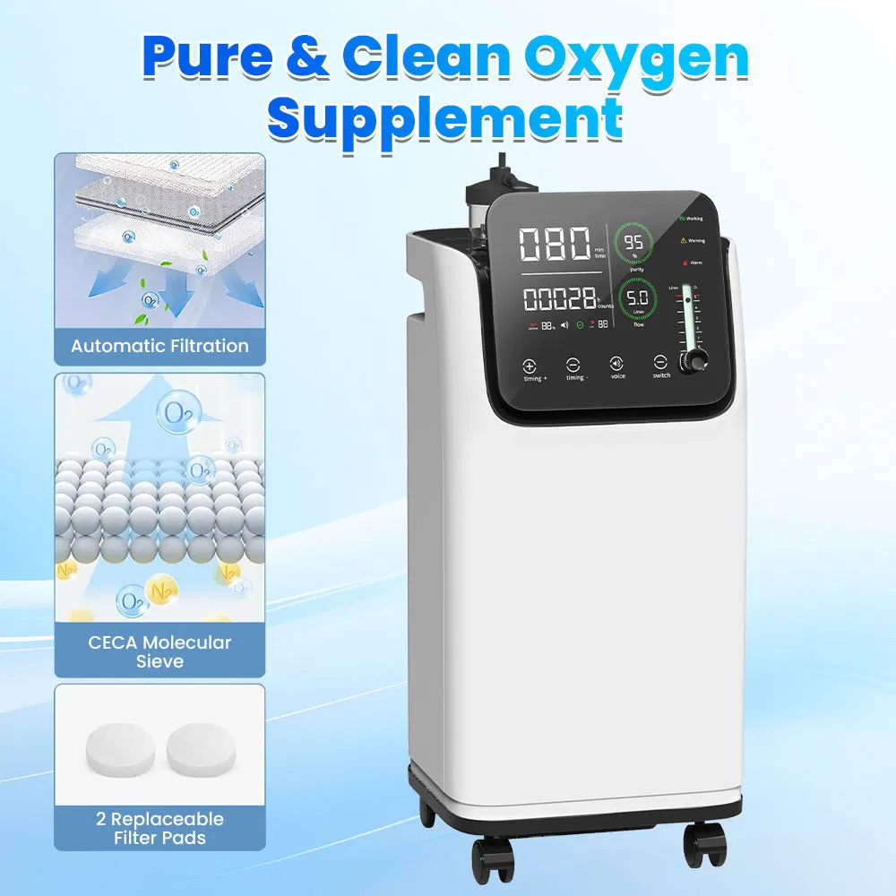 Portable 5L O2 Oxygen Concentrator Veterinary Use Animal Oxygen Generator