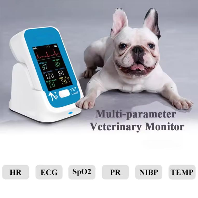 Handheld Veterinary Diagnostic Pet Multi-Parameter Patient Monitor Veterinary Vet Vital Signs Monitor