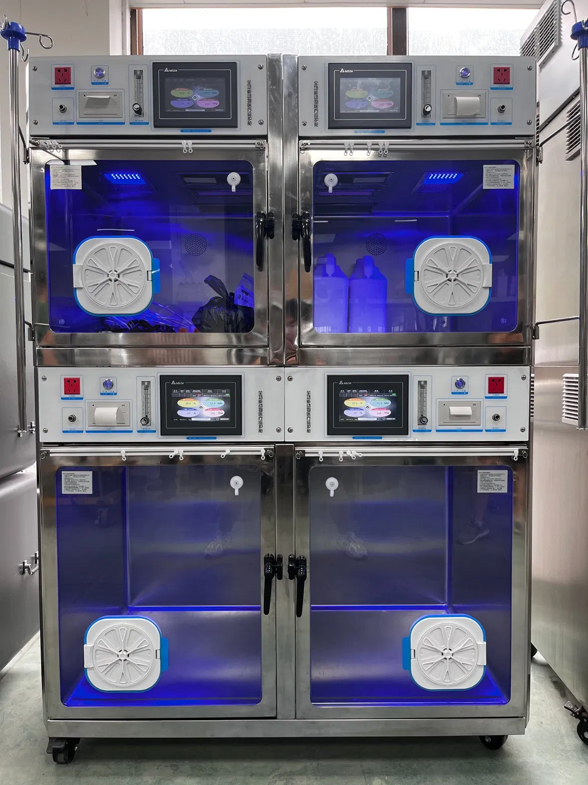 Pet Hospital Stainless Steel Veterinary Medical Animal Care Pet ICU Oxygen Cage