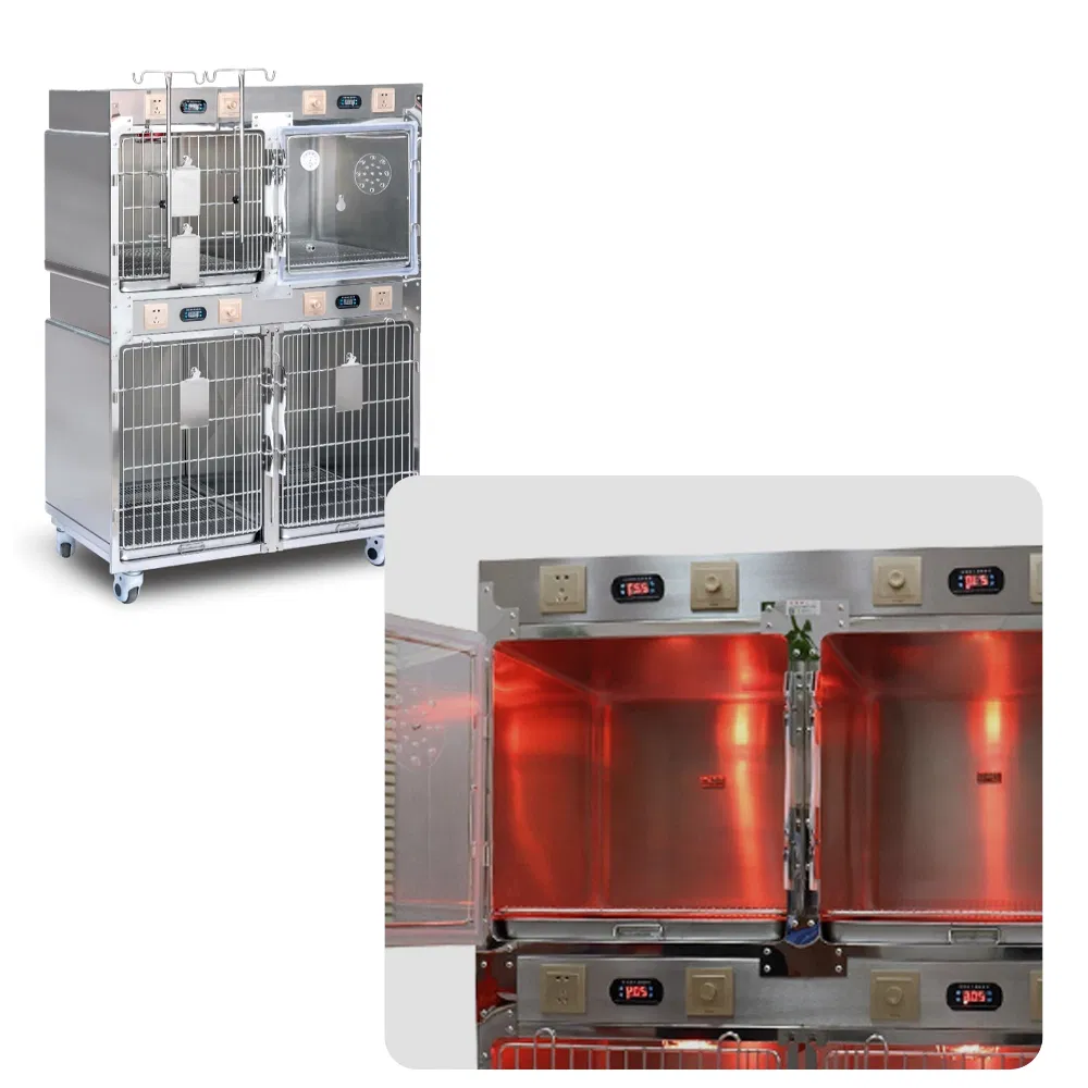 ICU Stainless Steel Pet Hospital Veterinary Dog Cat Animal Clinic Therapy Cages