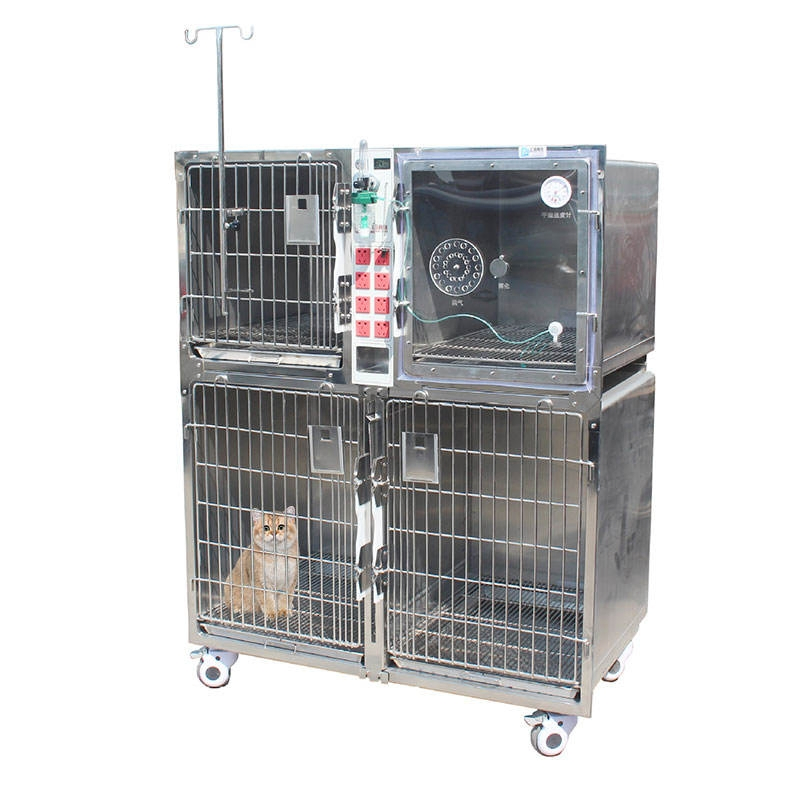 Hot Sale Veterinary ICU Cage Pet Cage Stainless Steel for Dog Cat Vet Use