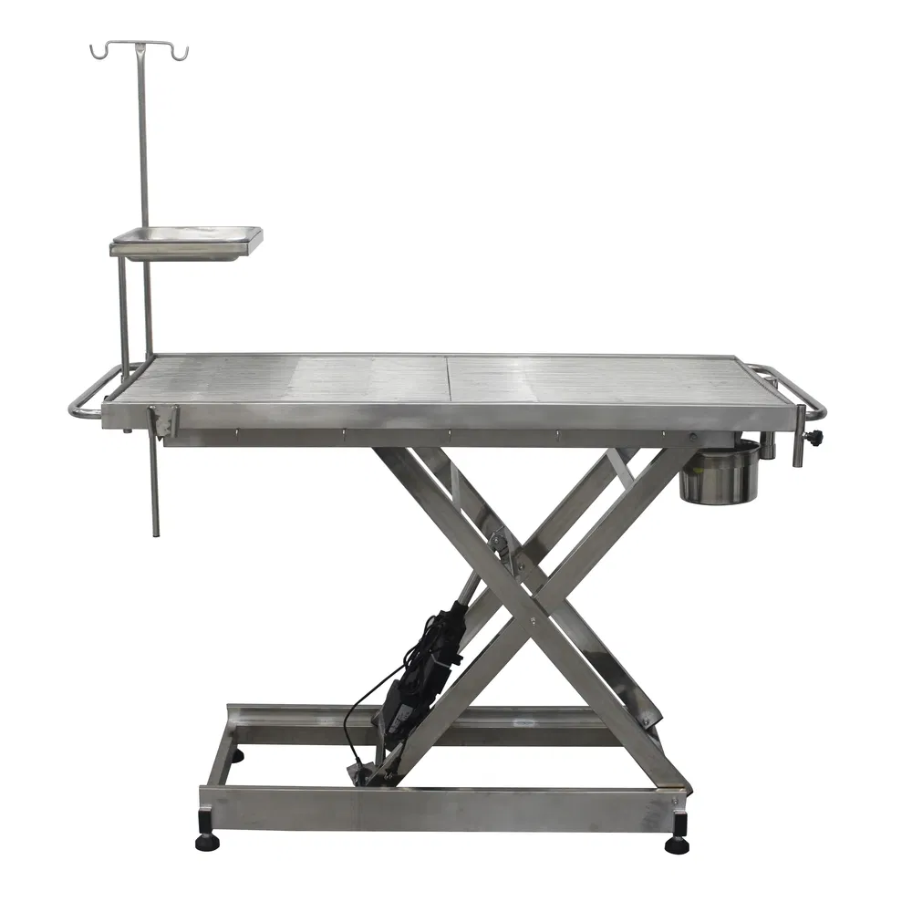 Professional Tilt Adjustable Stainless Steel Veterinary or Surgical Table for Animal Hospital