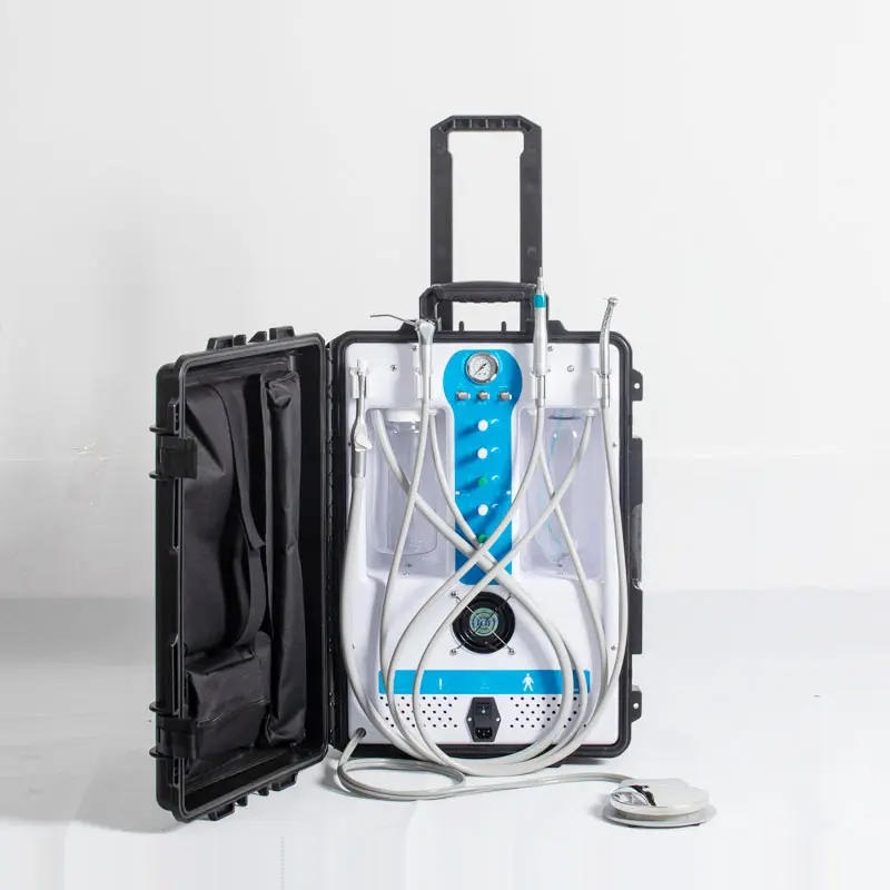 High Quality Portable Suction Unit Gu-P302 Portable Dental Unit Veterinary Use with Silent Oil Free Air Compressor