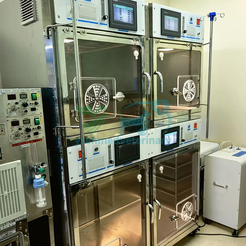 Ysvet-ICU01 Hot Sale Dog Incubation Charmber 4 Units Multifunctional Veterinary ICU Cage