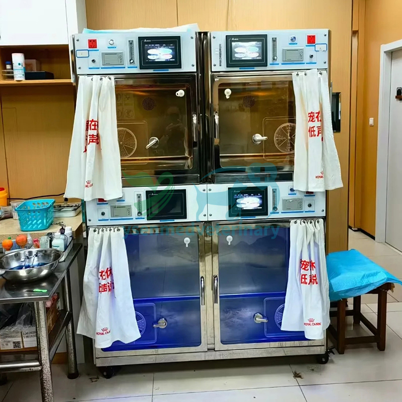 Ysvet-ICU01 Hot Sale Dog Incubation Charmber 4 Units Multifunctional Veterinary ICU Cage