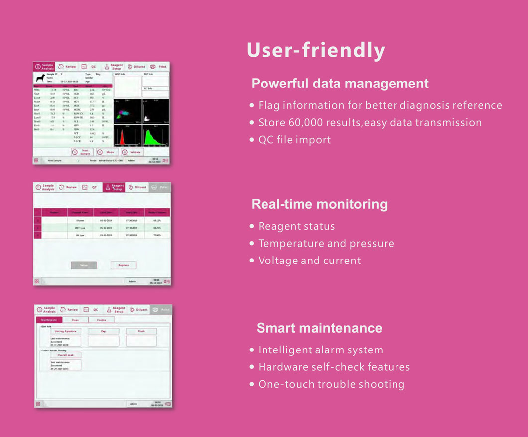 Wvh50 Good Quality Portable Veterinary 5 Part Auto Vet Hematology Analyzer