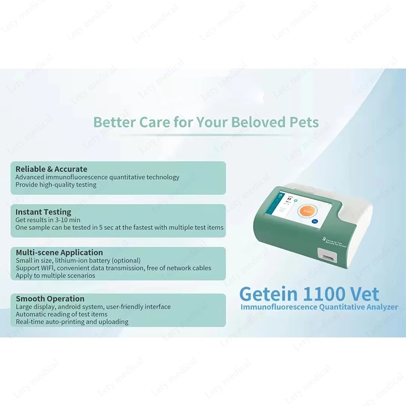Lab Vet Animal Lmmunofluorescence Quantitative Analyzer Veterinary Biochemistry Immunoassay Analyzer Price