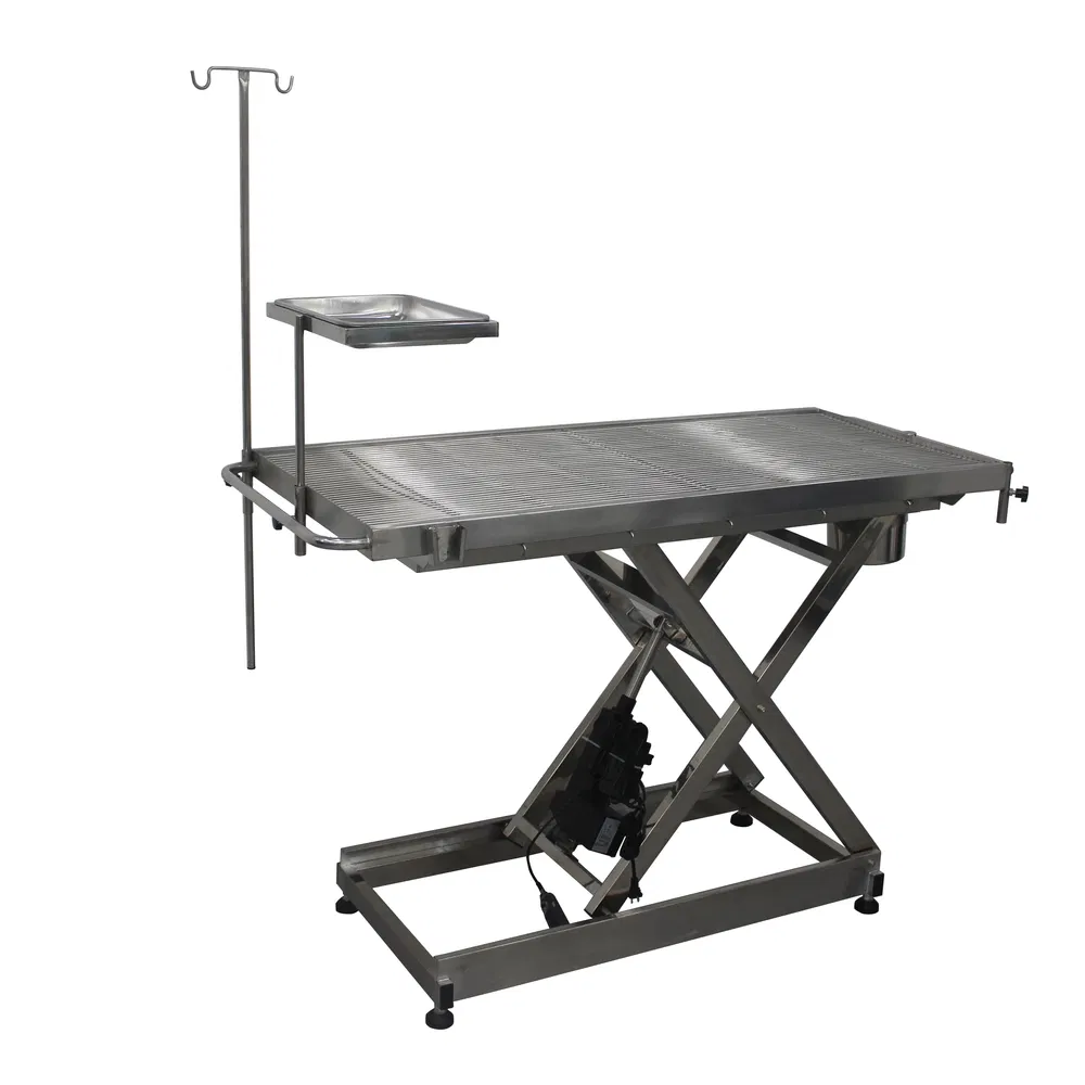 Professional Tilt Adjustable Stainless Steel Veterinary or Surgical Table for Animal Hospital