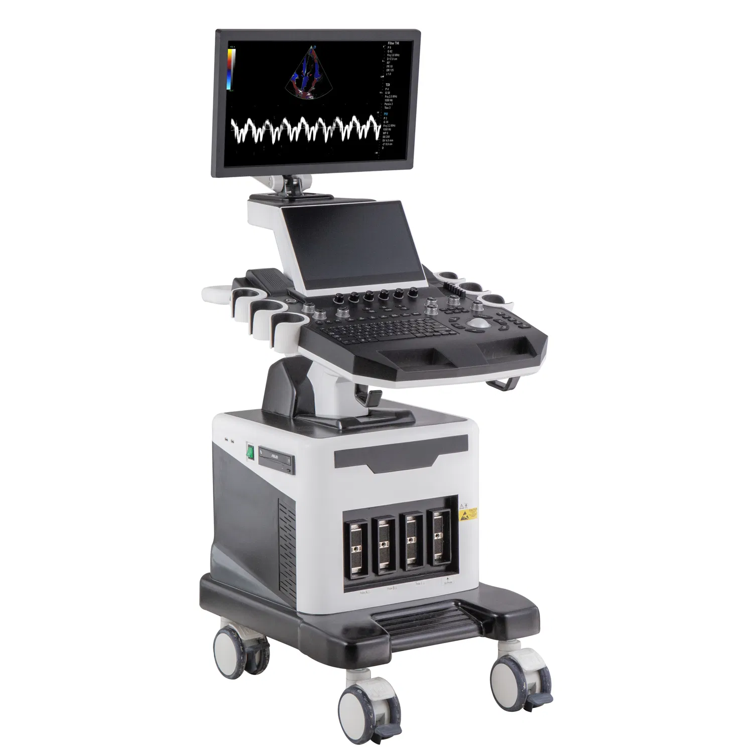 Ltub60V High-End Medical Trolley Veterinary Color Doppler Ultrasound System