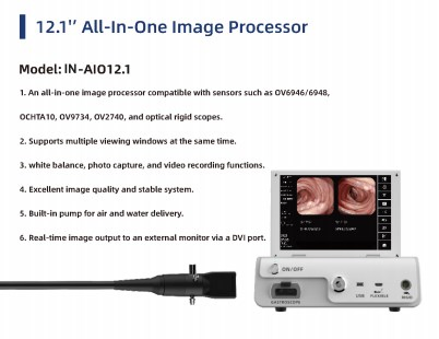 IN-AIO12 Veterinary All-in-One Endoscope Processor Rigid &amp; Flexible Endoscopy Camera System
