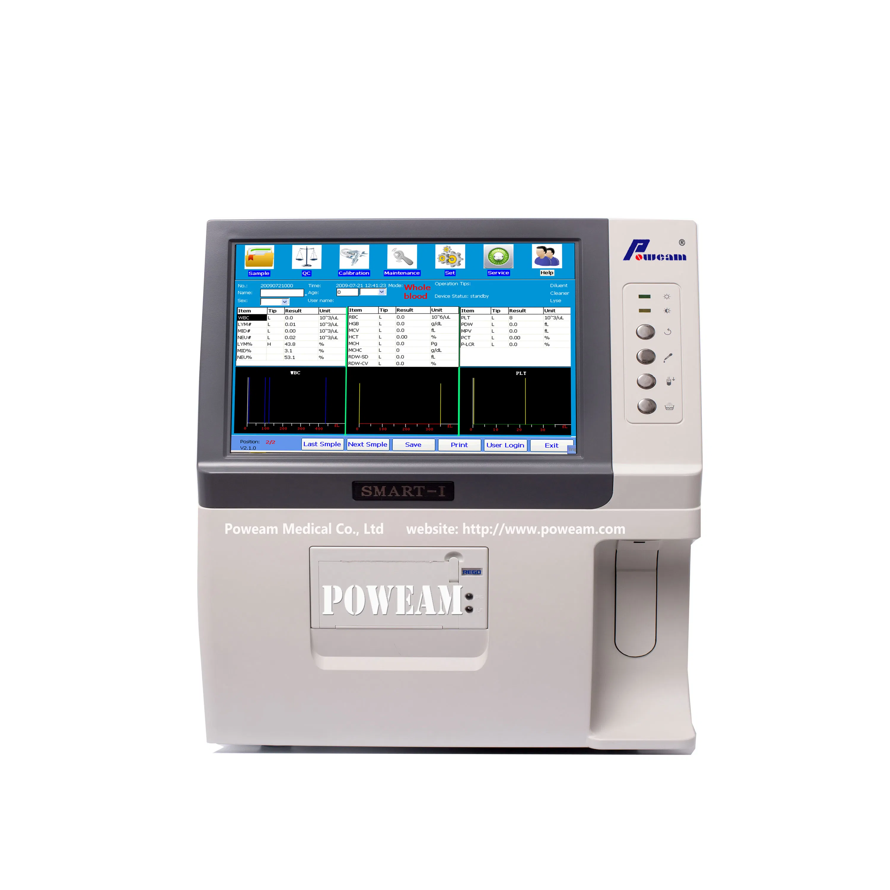 3 Parts Veterinary Table Top Auto Hematology Analyzer