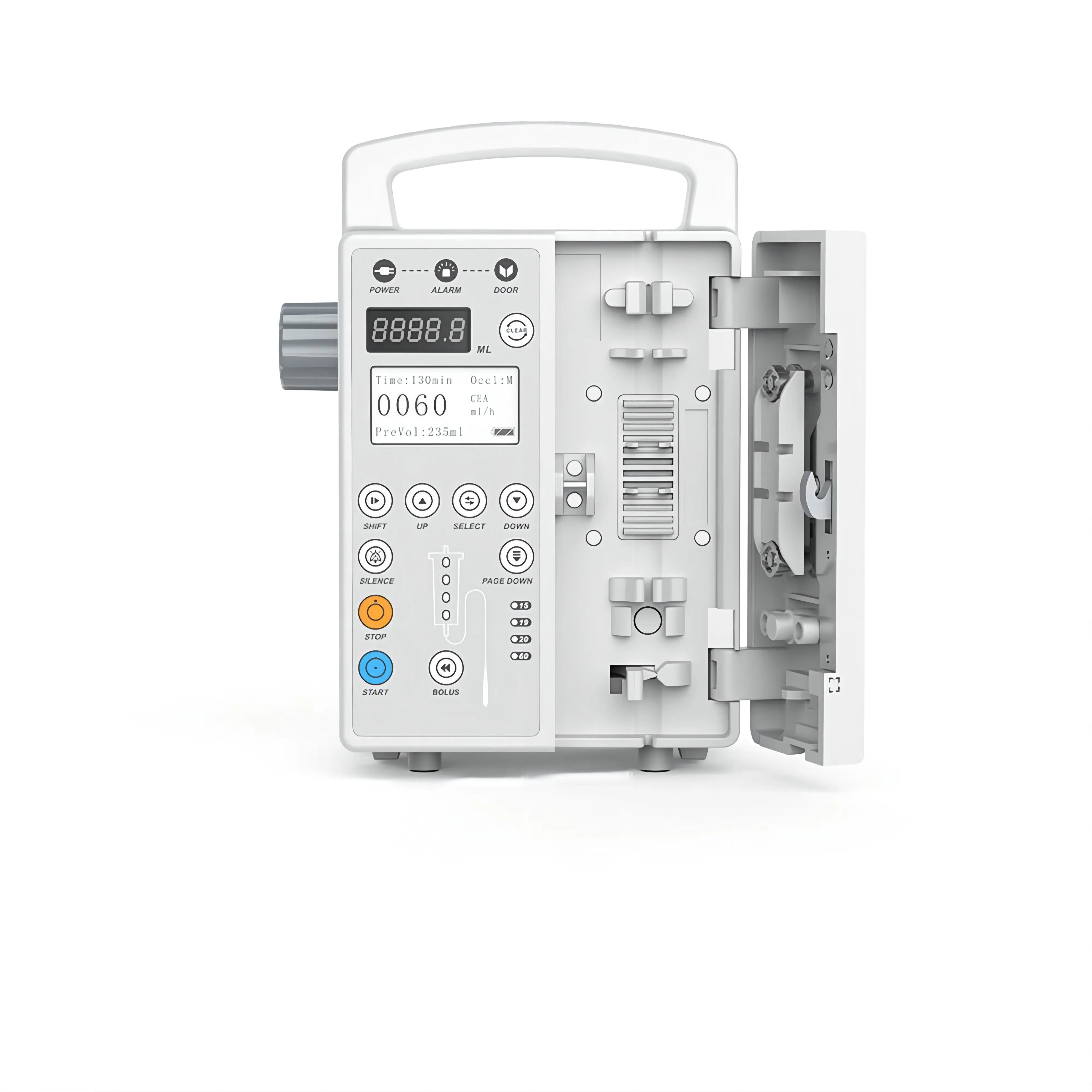CE ISO GMP Single Channel Dual CPU IV Vet Hospital Smart Veterinary Infusion Pump with Air Bubble Detection &amp; Battery Backup
