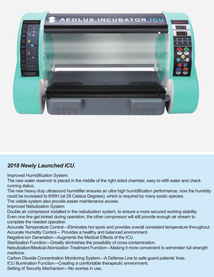 Improved Humidification Sterilization System Medical Pet Incubator Veterinary Equipments