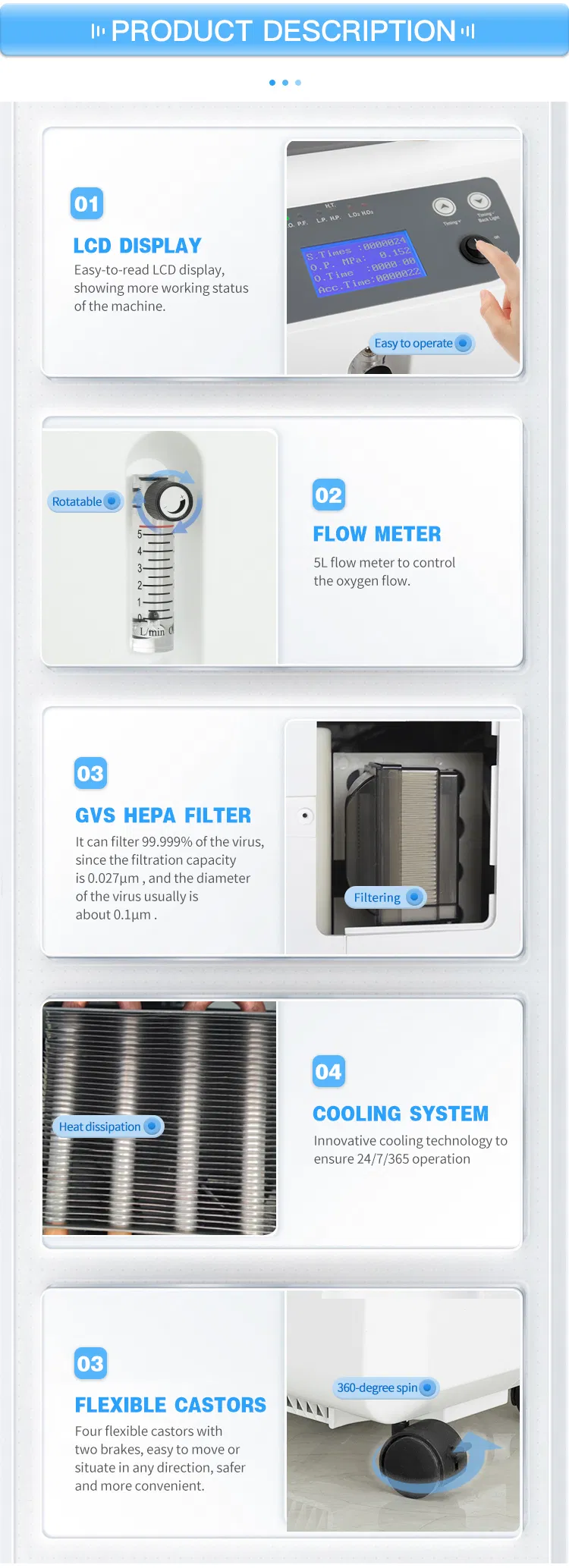 Oxygen Machine Technical Display