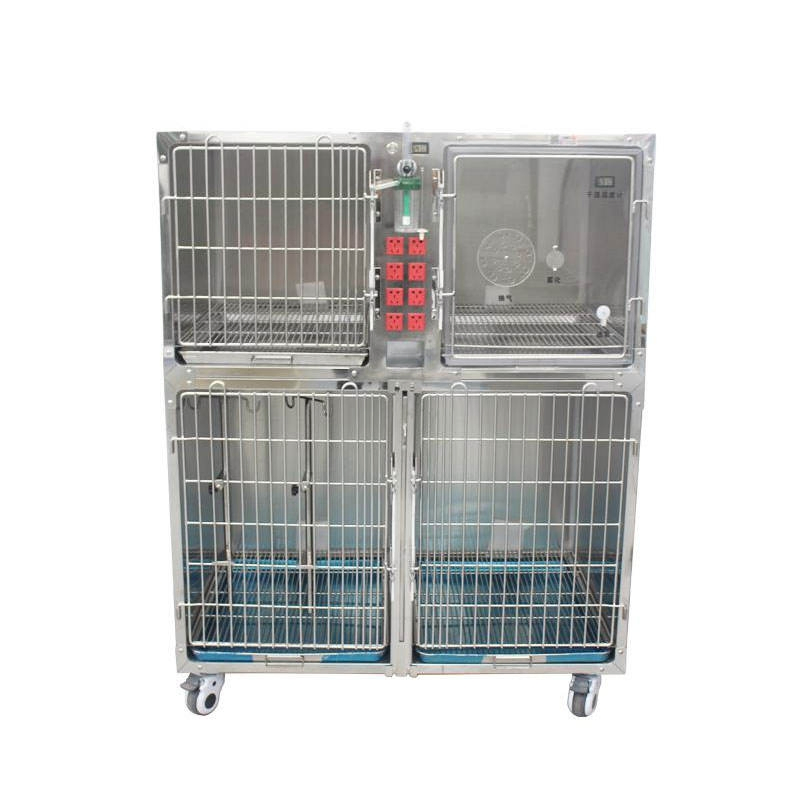 Hot Sale Veterinary ICU Cage Pet Cage Stainless Steel for Dog Cat Vet Use