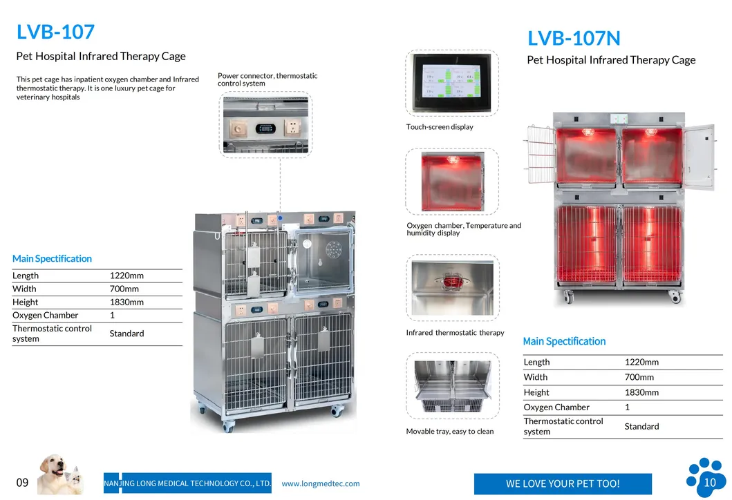 Dog ICU Infrared Oxygen Chamber