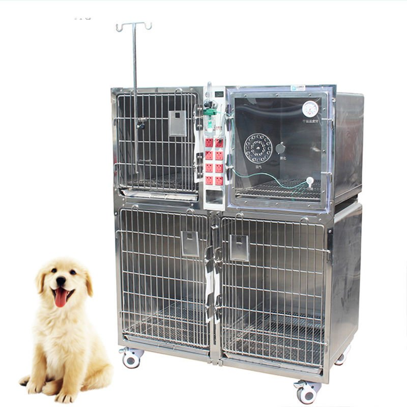 Hot Sale Veterinary ICU Cage Pet Cage Stainless Steel for Dog Cat Vet Use