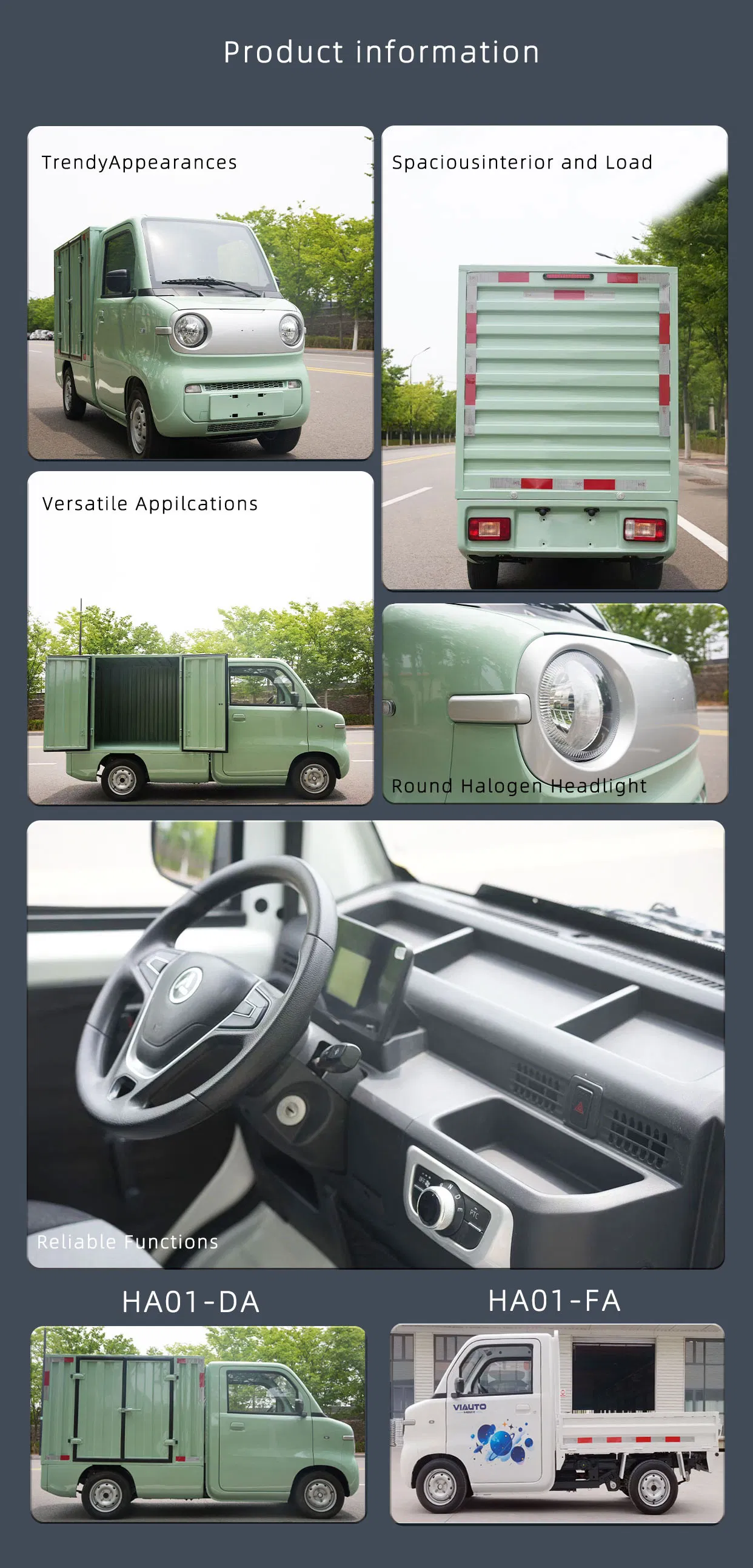 Electric Mini Truck Detail 1