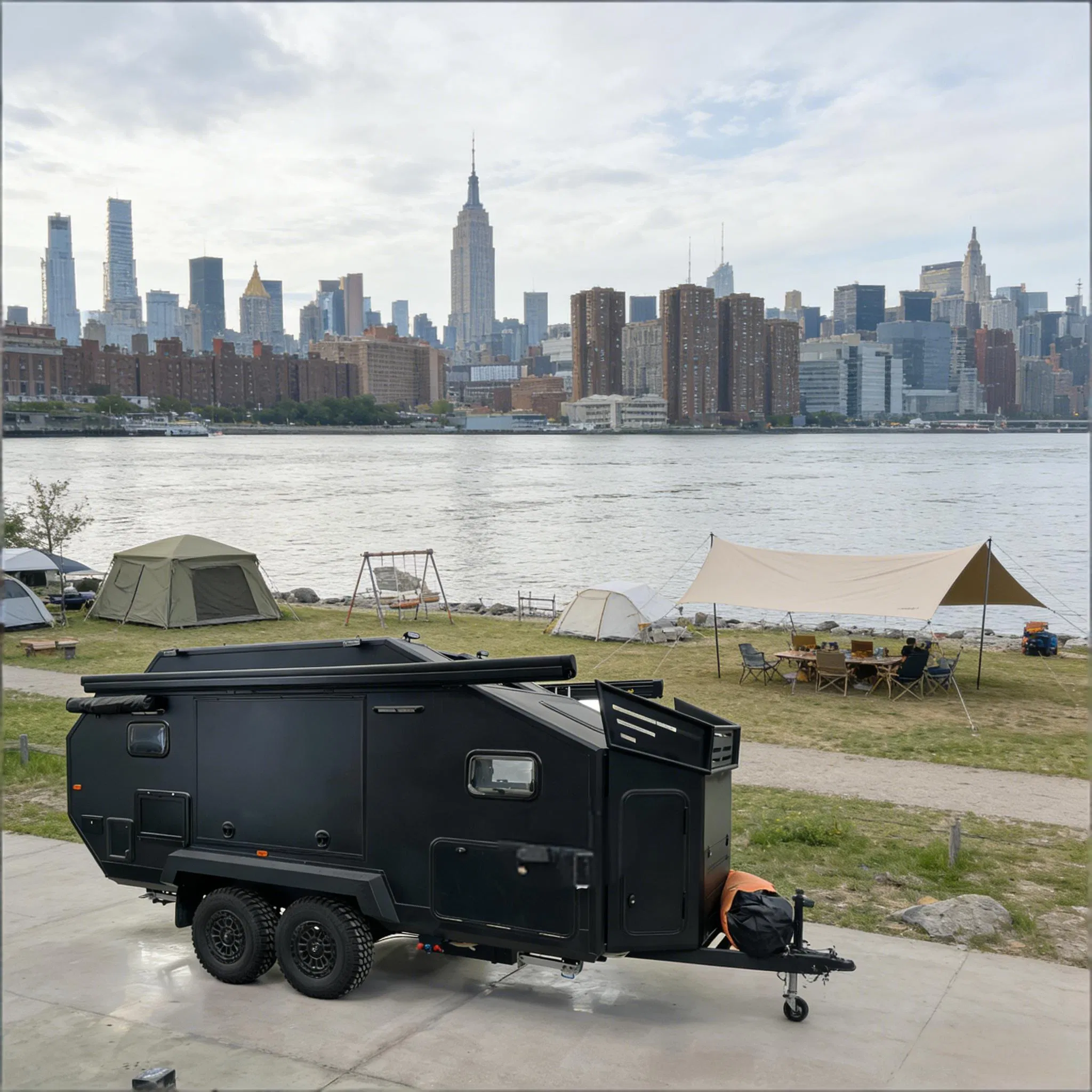Adventure-Ready 15FT off-Road Camper with Comfortable Bunk Beds