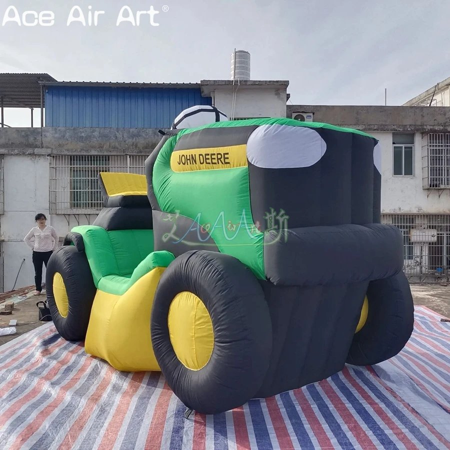 Professional Advertising Factory Novelty Custom Inflatable Tractor Replica Air Vehicle Model