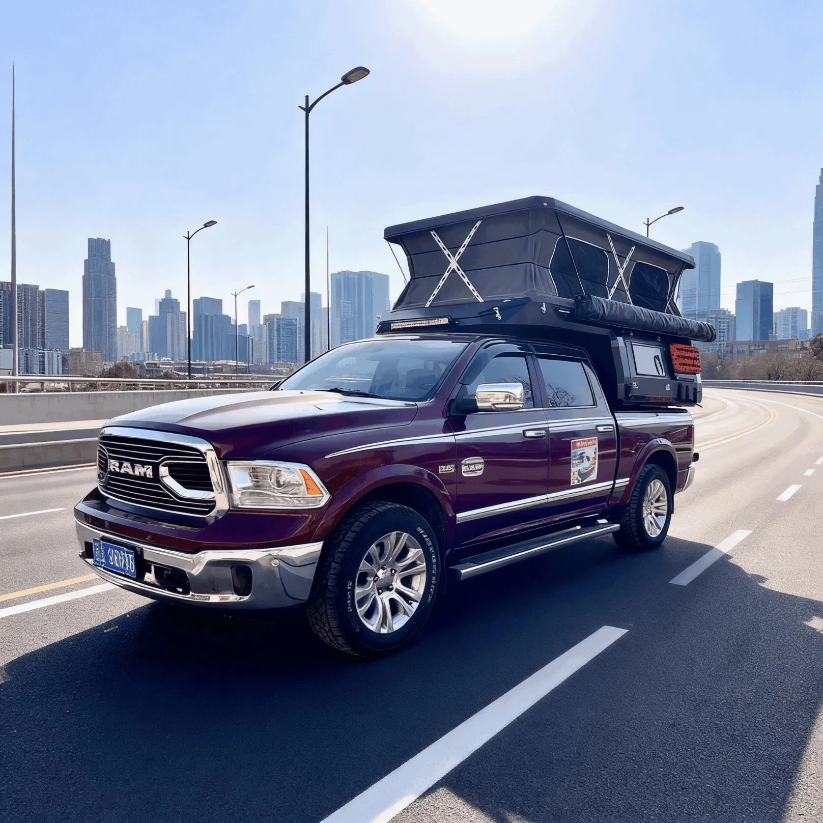 Adventure Ready Pop up Truck Camper Featuring Large Gear Storage and Rack Options