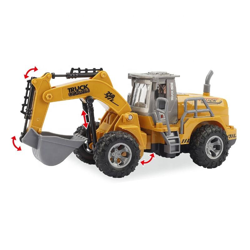 Durable Remote Control Plastic Engineering Vehicle Models for Kids