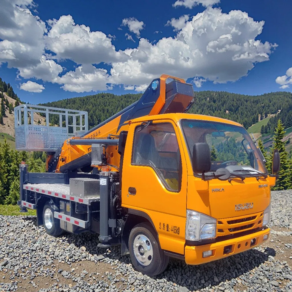 Robust Aerial Work Crane Truck for Heavy-Duty Applications