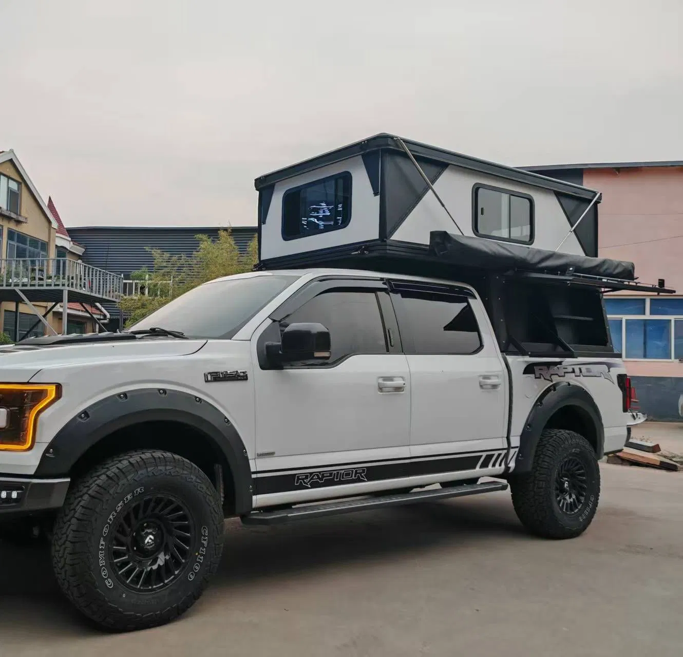 Pickup Camper Topper Pop up Roof Tent Outdoor Adventure 4X4 Offroad Canopy Truck Camper