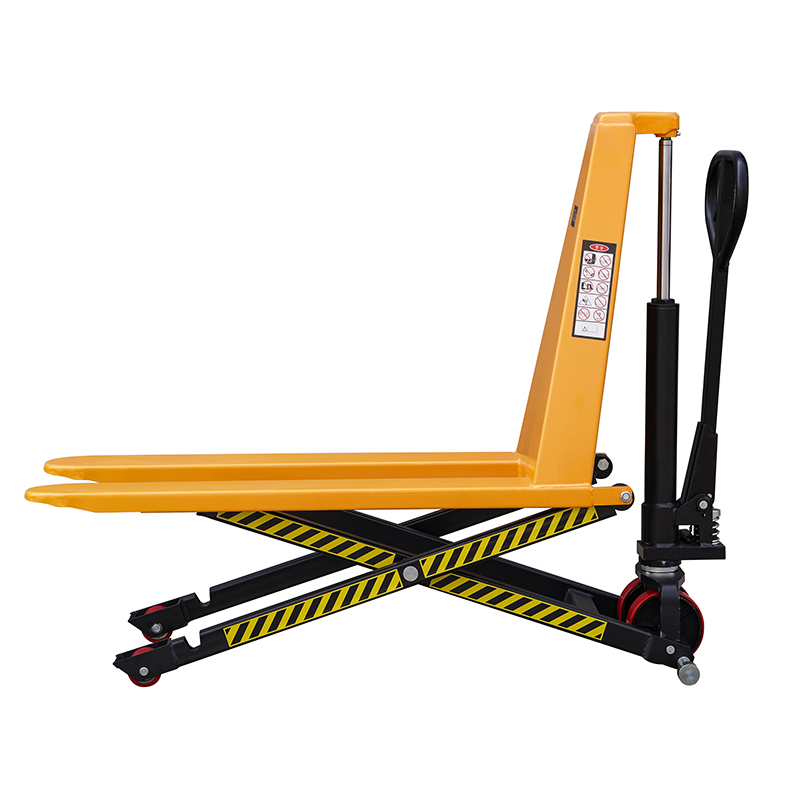 Manual High Lift Pallet Truck with Hydraulic Scissor Lift for Heavy Duty Work