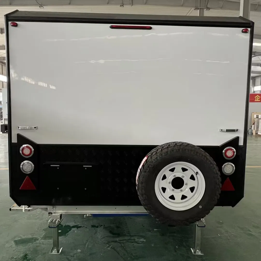 Lightweight Aluminum Trailer Camper with Expandable Roof and Kitchen for Family Outdoor Adventures